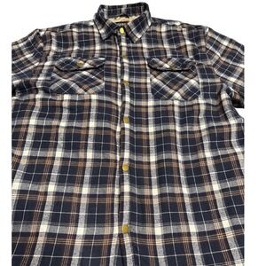 Puwwasa Mens XL-T Plaid Sherpa Lined Flannel Shirt Jacket